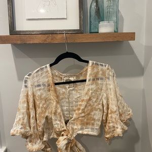 NWT summer tie top / cardigan / shrug